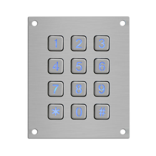 Clavier numérique 12 touches - B884 - Joiwo Explosion Proof Science and Technology - encastrable / en inox / IP65