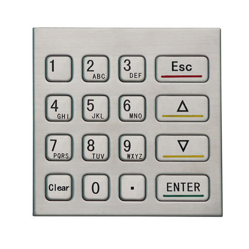 Clavier numérique 16 touches - B725 - Joiwo Explosion Proof Science and Technology - encastrable / en inox / IP65