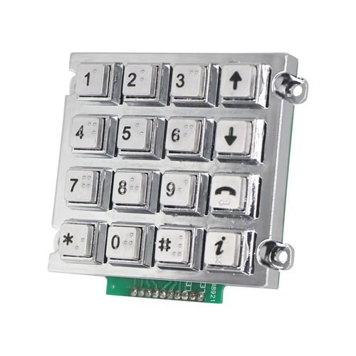 Clavier numérique 16 touches - B535 - Joiwo Explosion Proof Science and Technology - mural / en alliage / en zinc