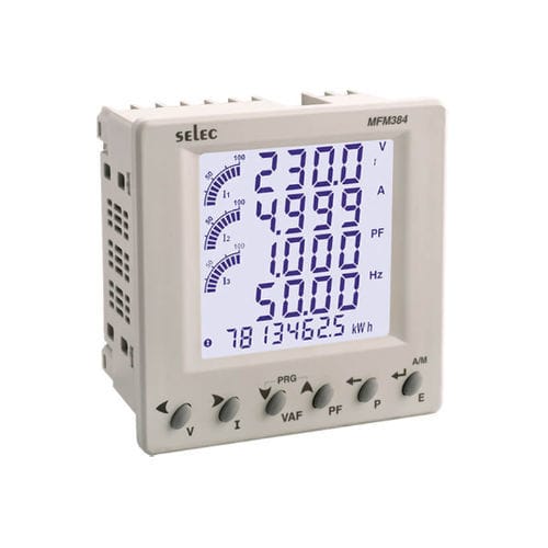 Multimètre numérique - MFM384 series - SELEC Controls Pvt. Ltd. - monté sur panneau / CAT I / de fréquence