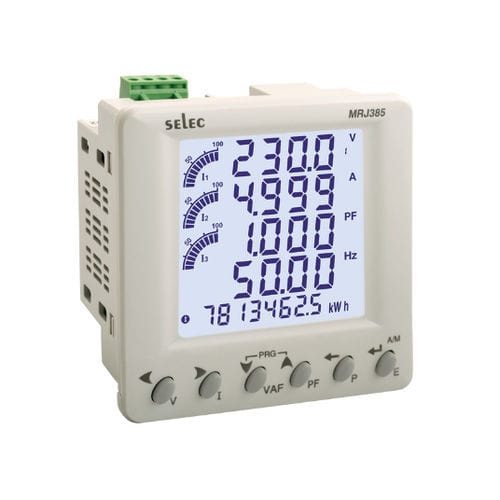 Multimètre numérique - MRJ385 series - SELEC Controls Pvt. Ltd. - monté sur panneau / CAT I / de fréquence