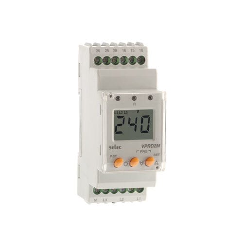 Relais de protection de surtension - VPRD2M - SELEC Controls Pvt. Ltd. - de sous-tension / d'ordre de phases / 2NO/NF