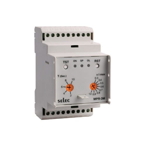Relais de protection de surintensité - MPR-3M series - SELEC Controls Pvt. Ltd. - de sous-intensité / de surcharge / d'ordre de phases