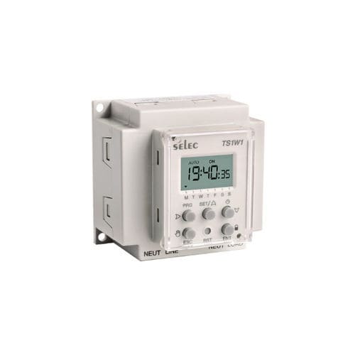Interrupteur horaire numérique - TS1W1-1-20A series - SELEC Controls Pvt. Ltd. - montage sur panneau