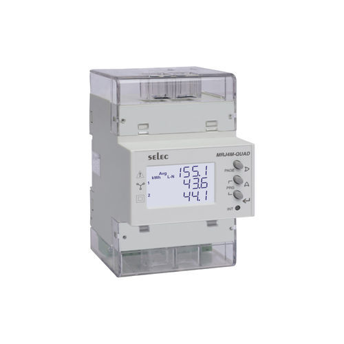 Multimètre numérique - MRJ4M-QUAD - SELEC Controls Pvt. Ltd. - sur rail DIN / CAT I / de fréquence