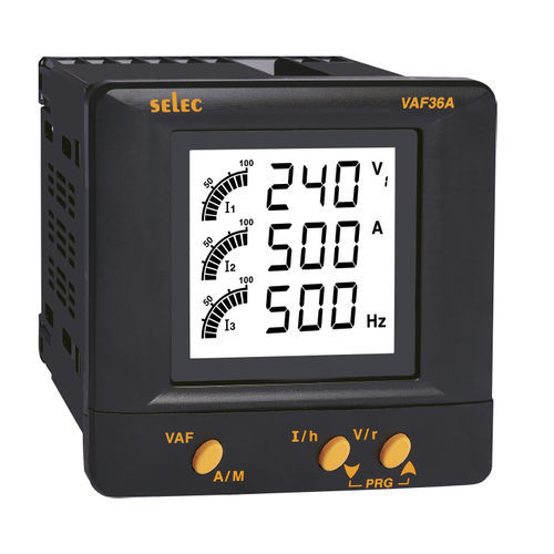 Appareil de mesure de puissance multimètre - VAF36A series - SELEC Controls Pvt. Ltd. - fréquencemètre / triphasé / encastrable