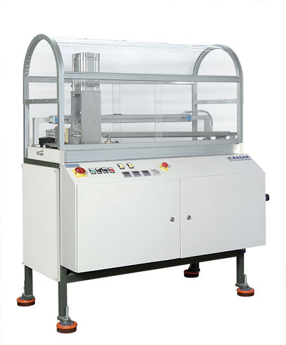 Machine de découpe par guillotine - BASAR HEAVY MACHINERY INC - pour matières plastiques / pour tubes en matière plastique / contrôlée par PLC