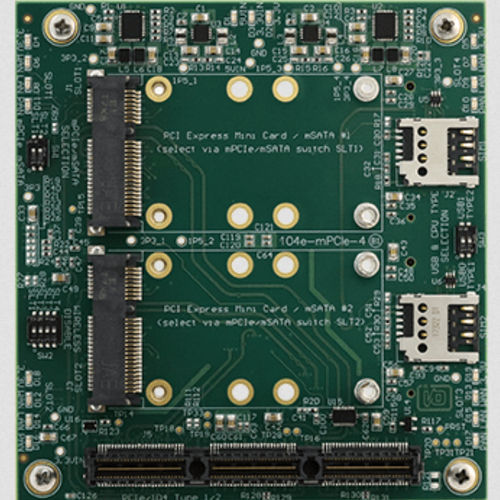 Carte-support industriel - 104e-mPCIe-4A - ACCES I/O Products, Inc.