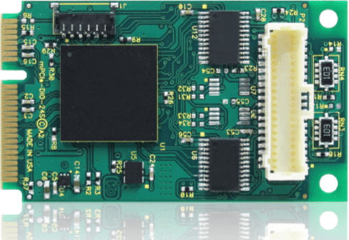 Carte d'E/S numérique - mPCIe-DIO-24A - ACCES I/O Products, Inc. - TTL / à 24 E/S / Mini PCI Express