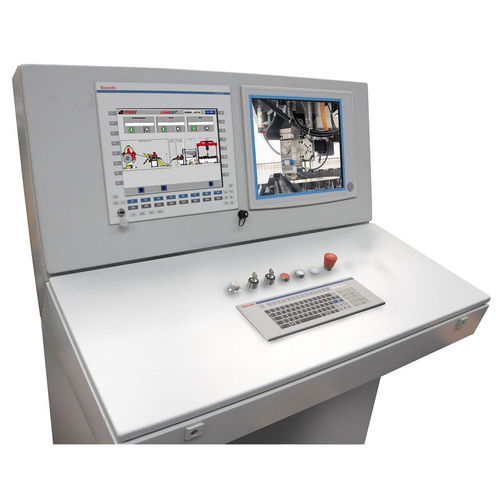 Terminal opérateur de contrôle - DIMECO - à écran tactile / avec clavier / sur pied