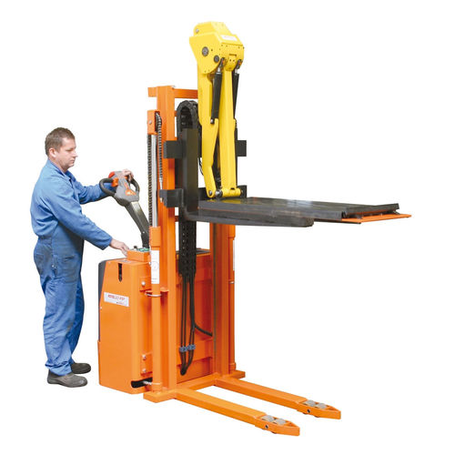 Gerbeur électrique - Liftmatic - DIMECO - à conducteur accompagnant / pour la manutention des outils de presse / avec plateforme