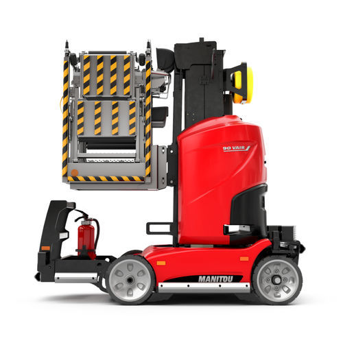 Nacelle à mât vertical mobile - 90 V'Air - MANITOU - alimentée par batterie / pour l'aéronautique / compacte