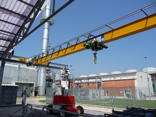 Pont roulant monopoutre - ETS engineering Spa - avec treuil à câble