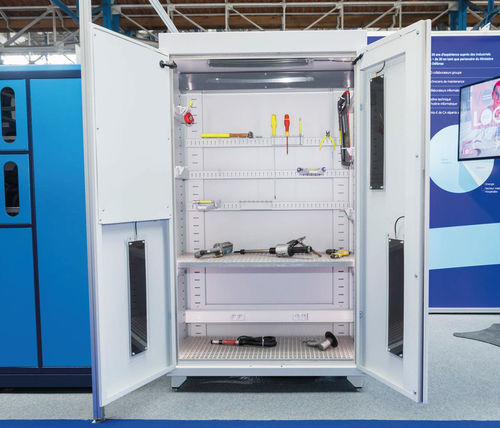 Armoire de stockage et distribution - RFIDBOX - ELECTROCLASS - au sol / double porte / pour outils