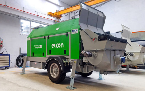 Pompe à béton montée sur remorque - Elkopomp S45 - ELKON - pour chantier / diesel