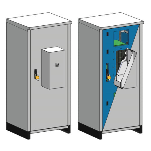 Armoire électrique d'extérieur - EER - Edit Elektronik - de commande / en acier galvanisé / pour équipement de télécommunications