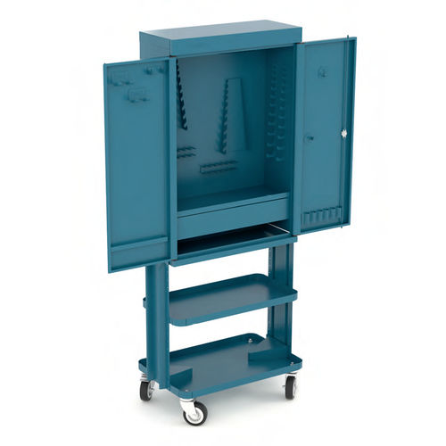 Chariot d'atelier - 114 M series - HECO - en métal / à plateau / porte-outils