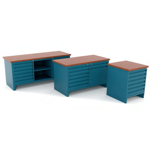 Établi en bois - 111 series - HECO - modulaire / multi-tiroirs