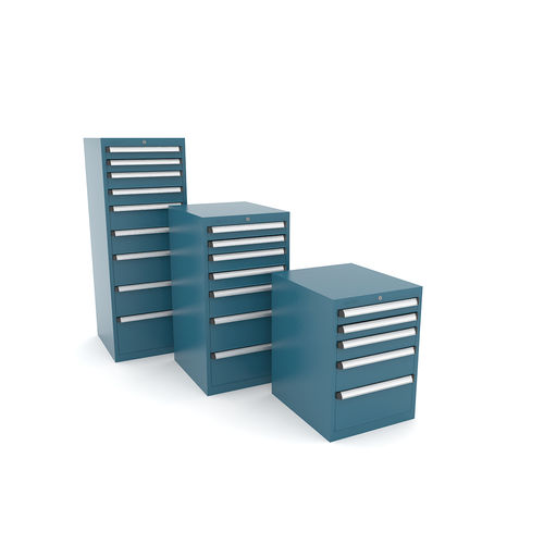 Armoire de stockage - 135 series - HECO - sur pieds / multi-tiroirs / en métal