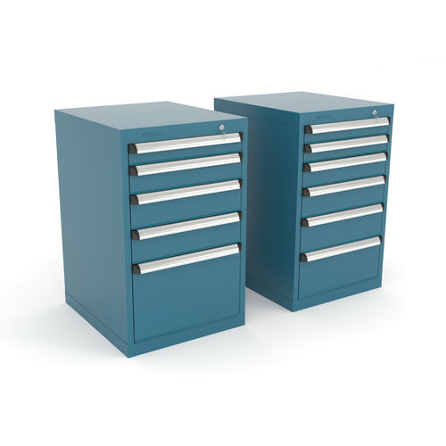 Armoire de stockage - 136 2 series - HECO - sur pieds / à 5 tiroirs / en métal