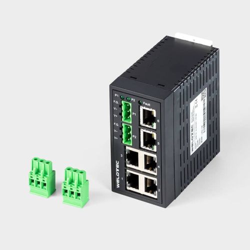 Commutateur Ethernet non administrable - UES-106 - Welotec GmbH - 6 ports / de niveau 2 / à montage sur rail DIN