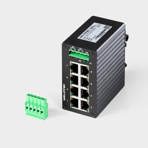 Commutateur Ethernet non administrable - UES-208 - Welotec GmbH - 8 ports / de niveau 2 / à montage sur rail DIN