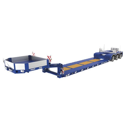 Semi-remorque gooseneck - STZ-V series - Goldhofer - extra-surbaissée / de chantier / à 3 essieux