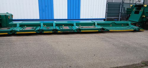 Semi-remorque gooseneck - STZ-VLS - Goldhofer - de chantier / à 4 essieux / hydraulique