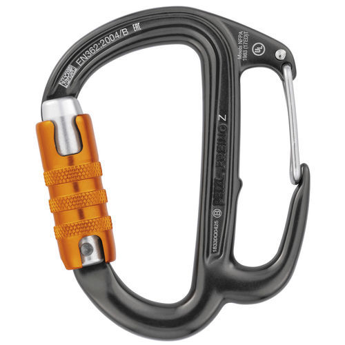 Mousqueton à verrouillage - FREINO Z - PETZL SECURITE - d'ancrage / aluminium / asymétrique