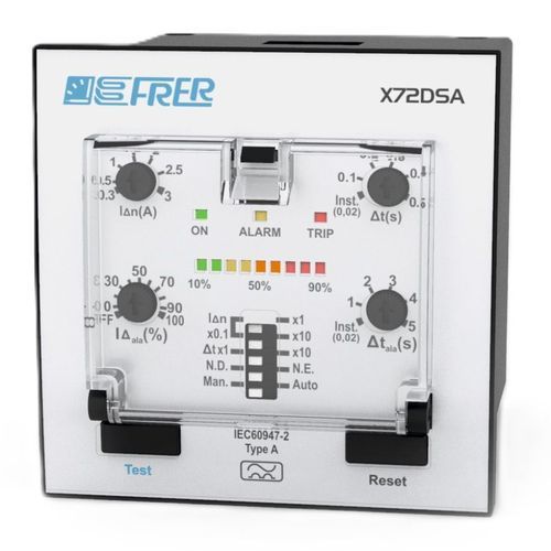 Relais de protection de fuite à la terre - X72DSA - FRER - à montage sur panneau / IEC / ajustable