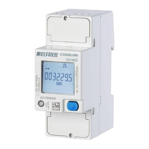 Compteur d'énergie électrique monophasé - C35QSL080 - FRER - sur rail DIN / numérique / avec communication intégrée