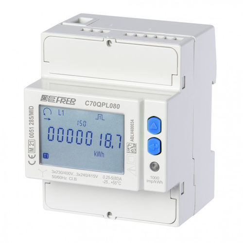 Compteur d'énergie électrique triphasé - C70QPL series - FRER - sur rail DIN / certifié MID / communicant