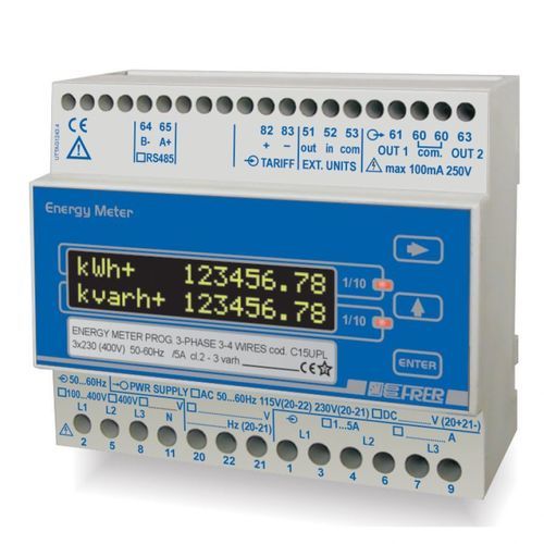 Compteur d'énergie électrique triphasé - C15DPL - FRER - sur rail DIN / avec transformateur de courant / multi-tarif