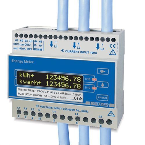 Compteur d'énergie électrique triphasé - C15DPL100 - FRER - sur rail DIN / Modbus RTU / avec communication intégrée