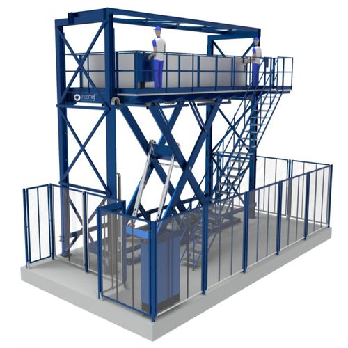 Table élévatrice à ciseaux - INCOMEF - hydraulique / stationnaire / pour charges lourdes