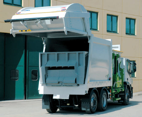 Benne à ordures ménagères chargement latéral - CL1-E - A.M.S. S.p.A. Attrezzature Meccaniche Speciali - électrique