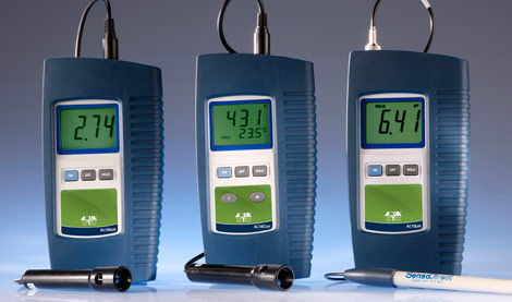 PH mètre portable - AL10 series - AQUALYTIC - de process / avec afficheur LCD / avec conductimètre