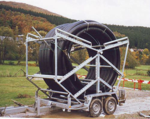 Remorque porte tourets - BRVT 17 - Bagela Baumaschinen GmbH & Co. KG - pour transport et pose de tuyaux / tandem / tractée