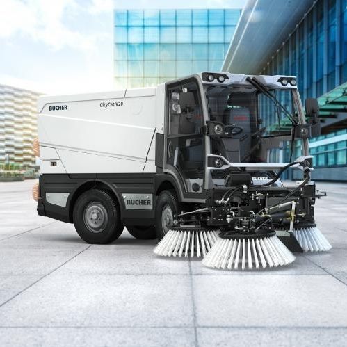 Balayeuse compacte - CityCat V20 - Bucher Municipal AG - pour véhicule porteur / électrique / de voirie