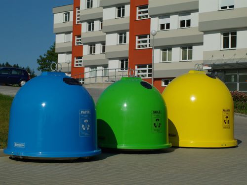 Conteneur à déchets en acier galvanisé - GFA Series - ELKOPLAST CZ - pour le recyclage / de tri sélectif