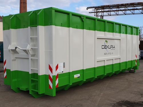 Conteneur à déchets en acier - ABR-DSD - ELKOPLAST CZ - pour déchets industriels / avec couvercle