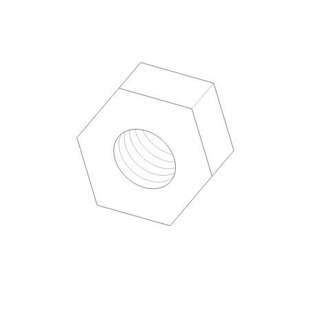 Écrou moleté - HELICAL - en inox / fileté