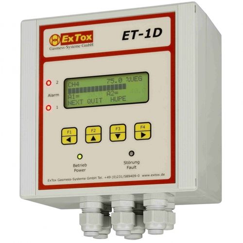 Centrale de détection de gaz affichage LCD - ET-1D/A - ExTox Gasmess-Systeme - murale / pour fixation sur rail DIN / de gaz toxique