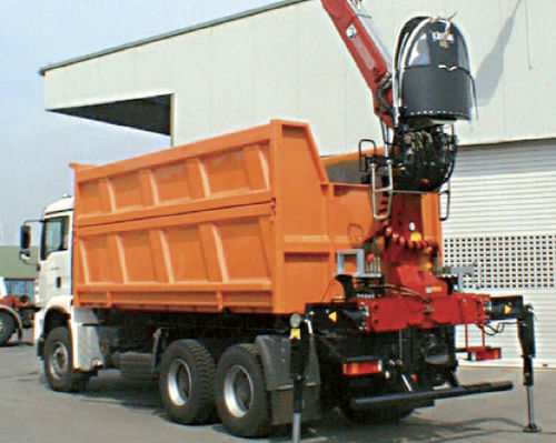 Camion grue - Hüffermann Transportsysteme GmbH  - à 3 essieux