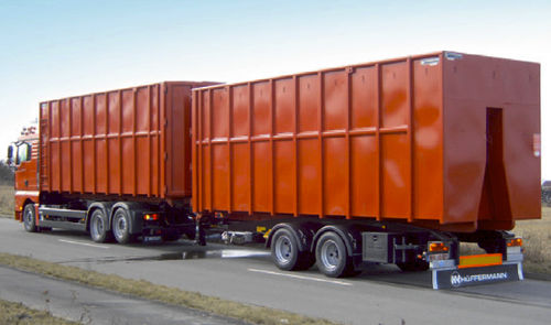 Remorque porte-conteneur - Volumax - Hüffermann Transportsysteme GmbH  - à 2 essieux / tractée / de déchets
