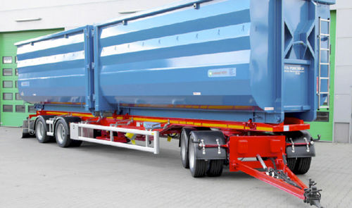 Remorque benne - Hüffermann Transportsysteme GmbH  - pour matériel industriel / à 4 essieux / tractée