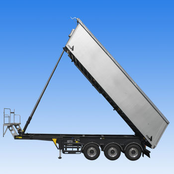 Remorque benne - STAS bv - Hüffermann Transportsysteme GmbH  - de chantier / à 3 essieux / tractée