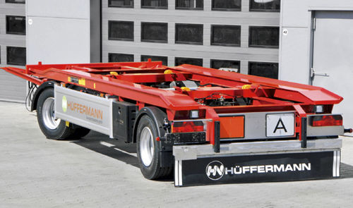 Remorque à plateau - Hüffermann Transportsysteme GmbH  - benne / de chantier / à 2 essieux