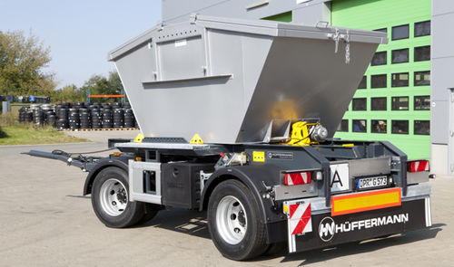 Remorque benne - HMA1812  - Hüffermann Transportsysteme GmbH  - de chantier / à 2 essieux / tractée