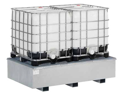 Bac de rétention pour conteneur IBC - WSR-BG 13.22/1000 - LaCont Umwelttechnik GmbH  - en tôle d'acier / pour palette